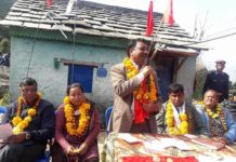 कास्कीमा बाम गठबन्धनका उम्मेदवार घरदैलोमा व्यस्त